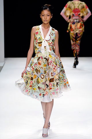 multi-colored pleated midi dress