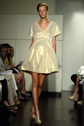 beige silk mini dress