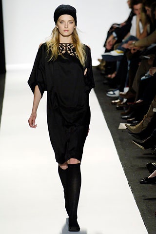 black relaxed off-shoulder dress