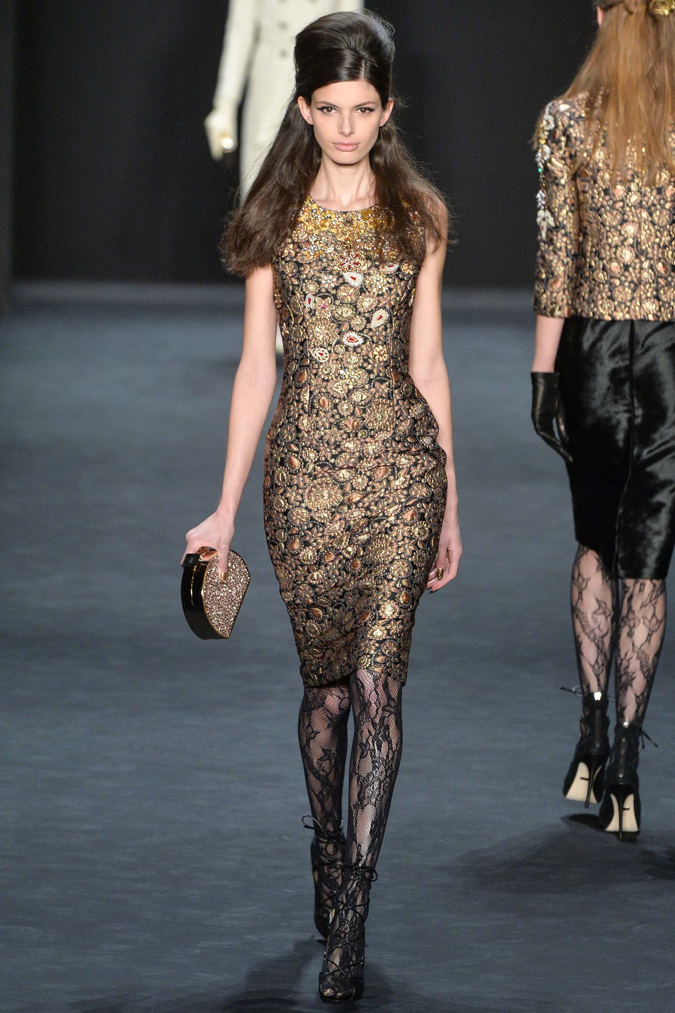 gold embroidered mini dress