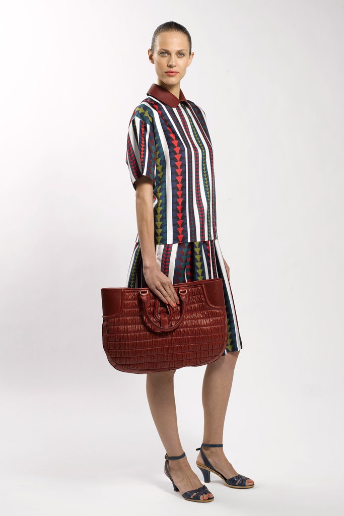 multi-colored short-sleeve dress