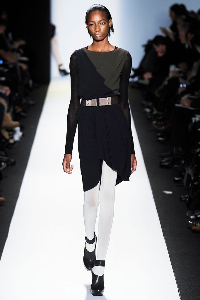 black and green asymmetric dress