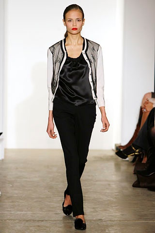 black satin scoop-neck top