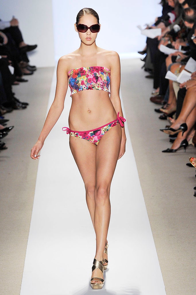 multi-colored floral bikini