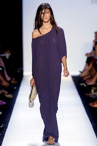 purple relaxed off-shoulder dress