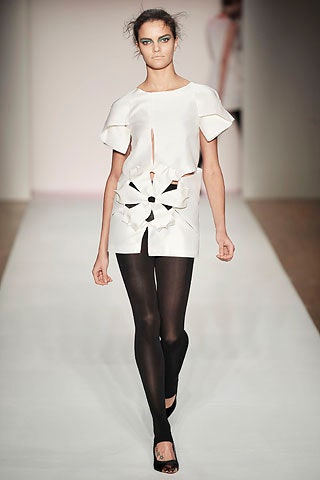 white embellished cutout top