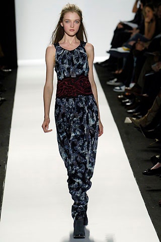 blue printed sleeveless jumpsuit