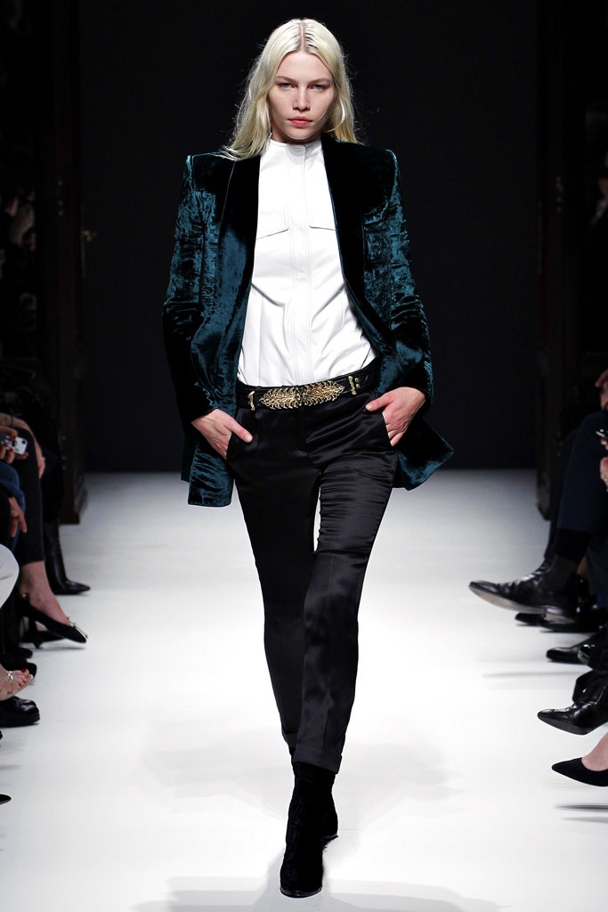 tailored green velvet blazer