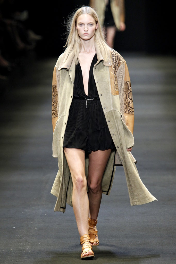 beige suede long-sleeve collared relaxed zippered pockets coat