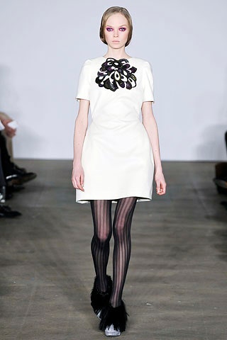ivory unknown short-sleeve high-neck structured embellished mini mini-dress