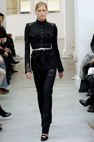 black fitted blazer and pants