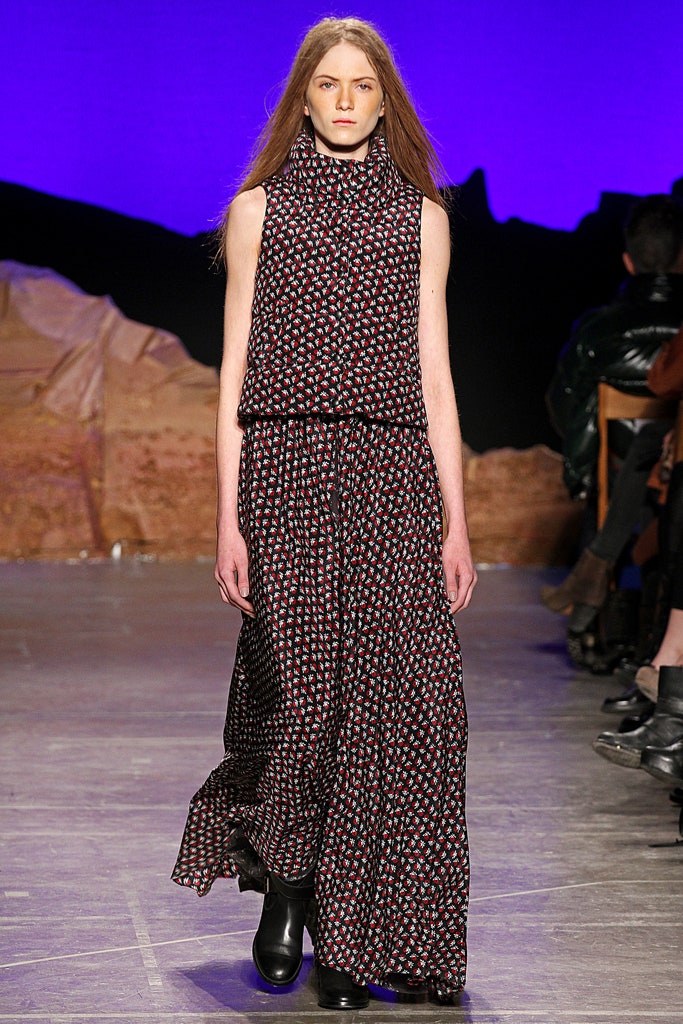 black and red printed maxi dress