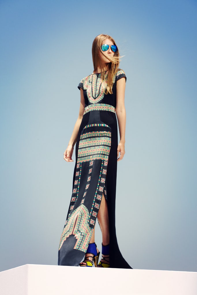 black printed maxi dress