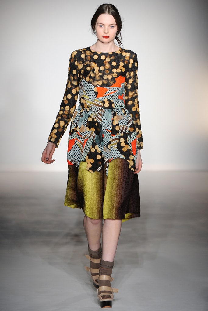 black and yellow printed midi dress