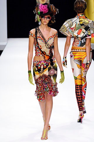 colorful fitted top and skirt