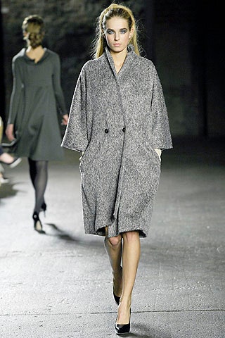 gray oversized wool coat