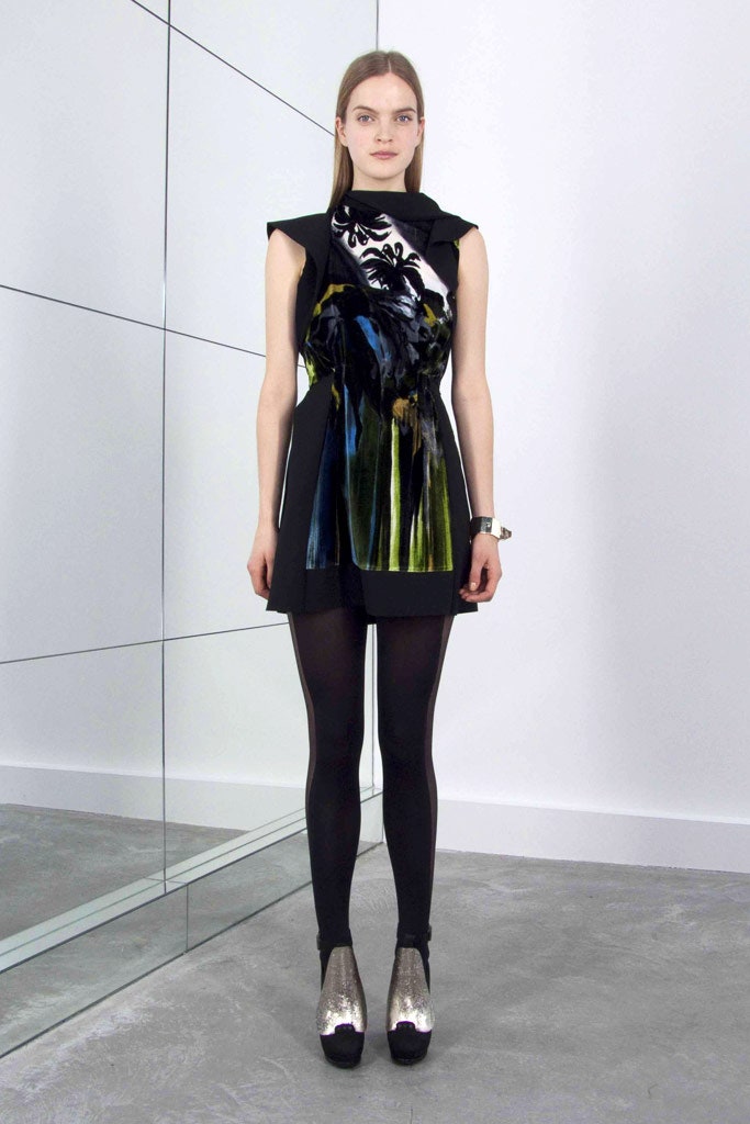 fitted mini dress with pleats