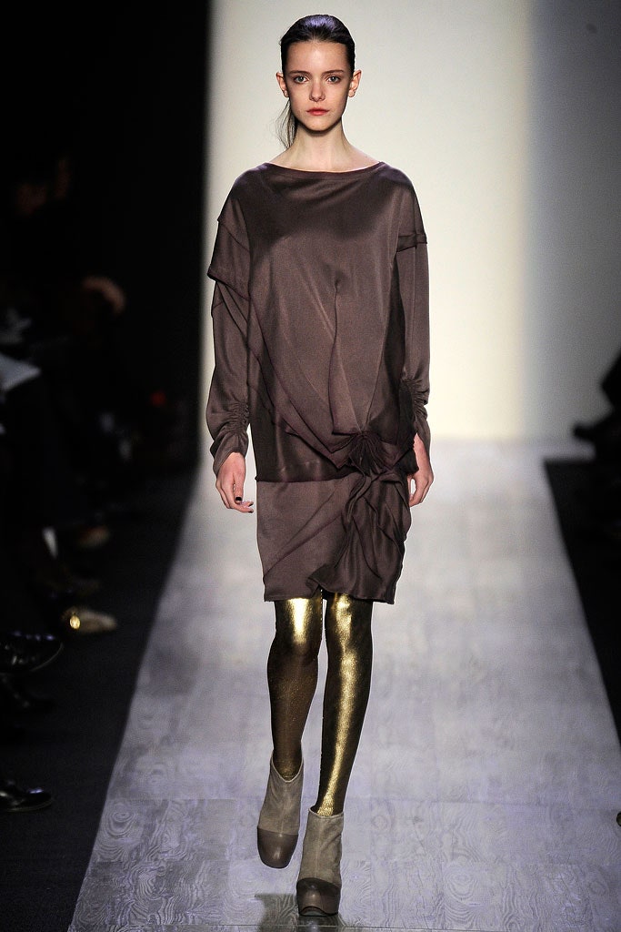 brown silk relaxed dress