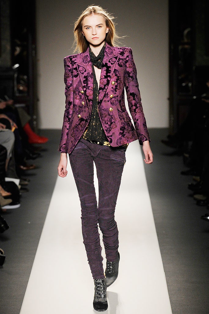purple silk tailored blazer
