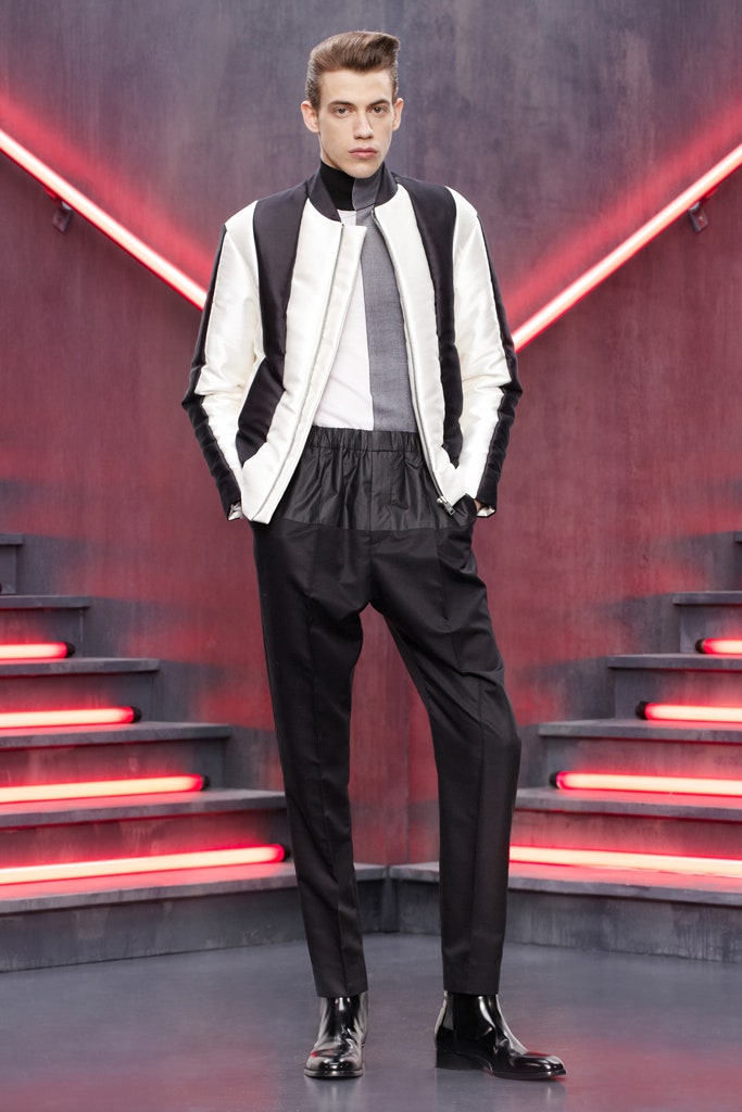 black and white fitted jacket