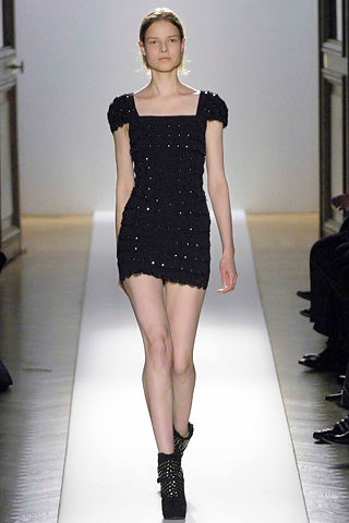 fitted black mini-dress