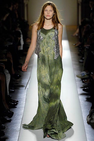 green silk sleeveless dress