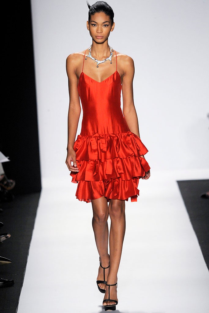 red silk sleeveless dress