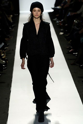 black silk blouse and pants