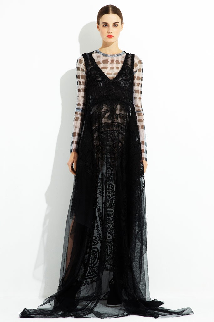 black lace maxi dress