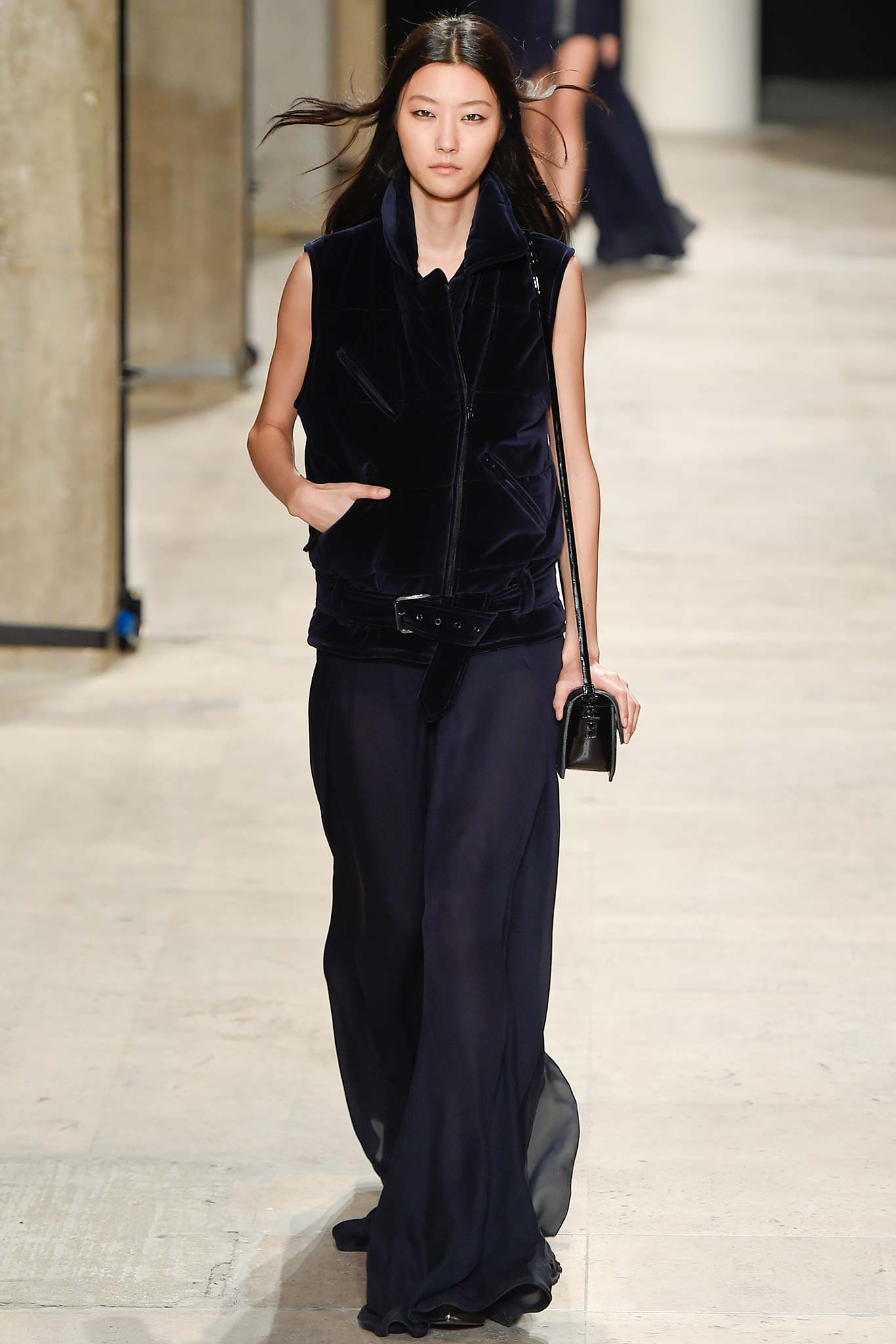 black velvet vest and flowing dress