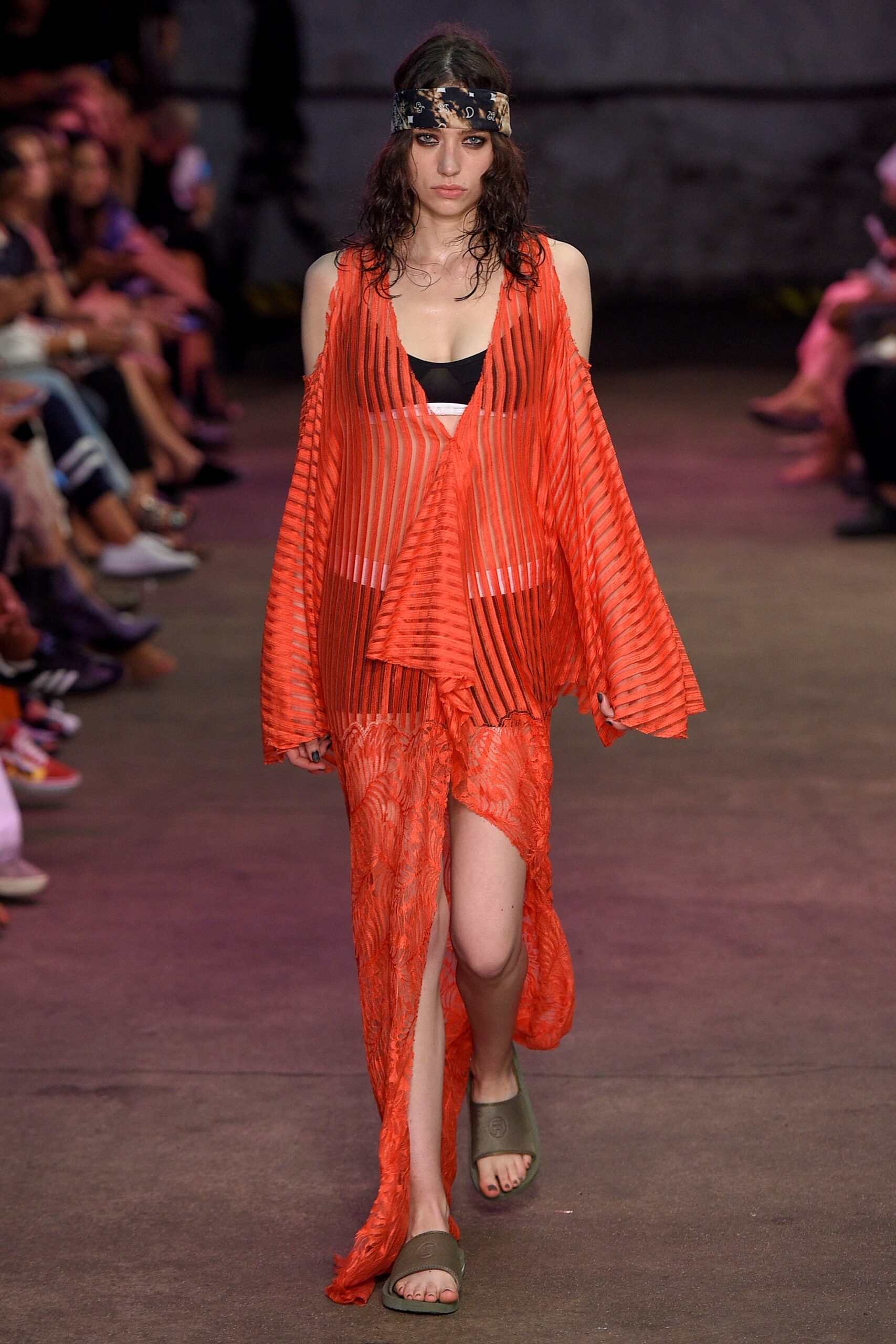 red pleated maxi dress