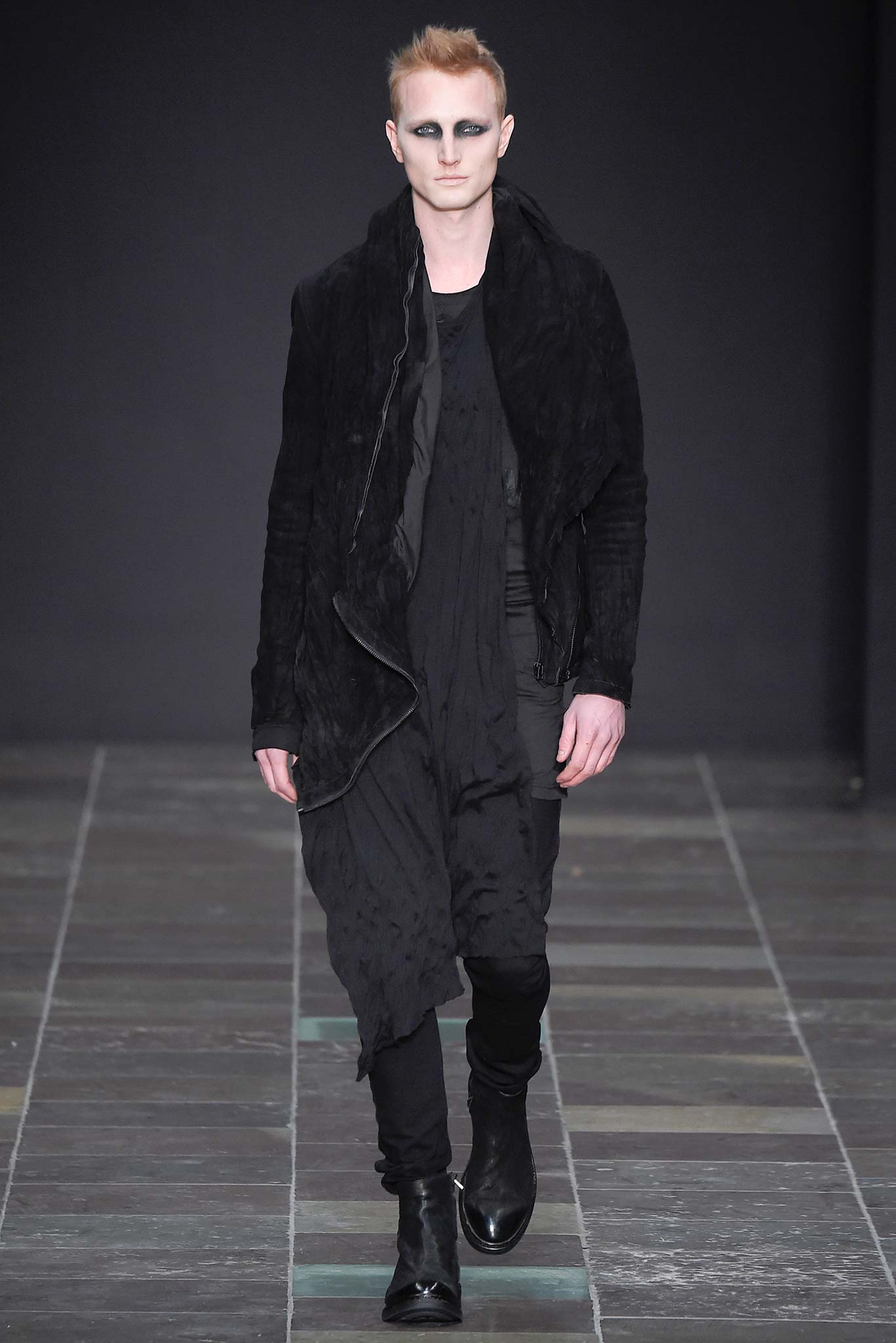 black suede coat and fitted outfit