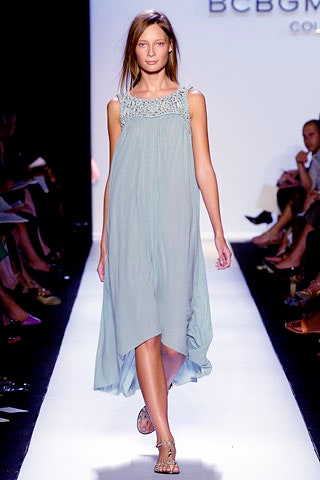 blue silk sleeveless dress