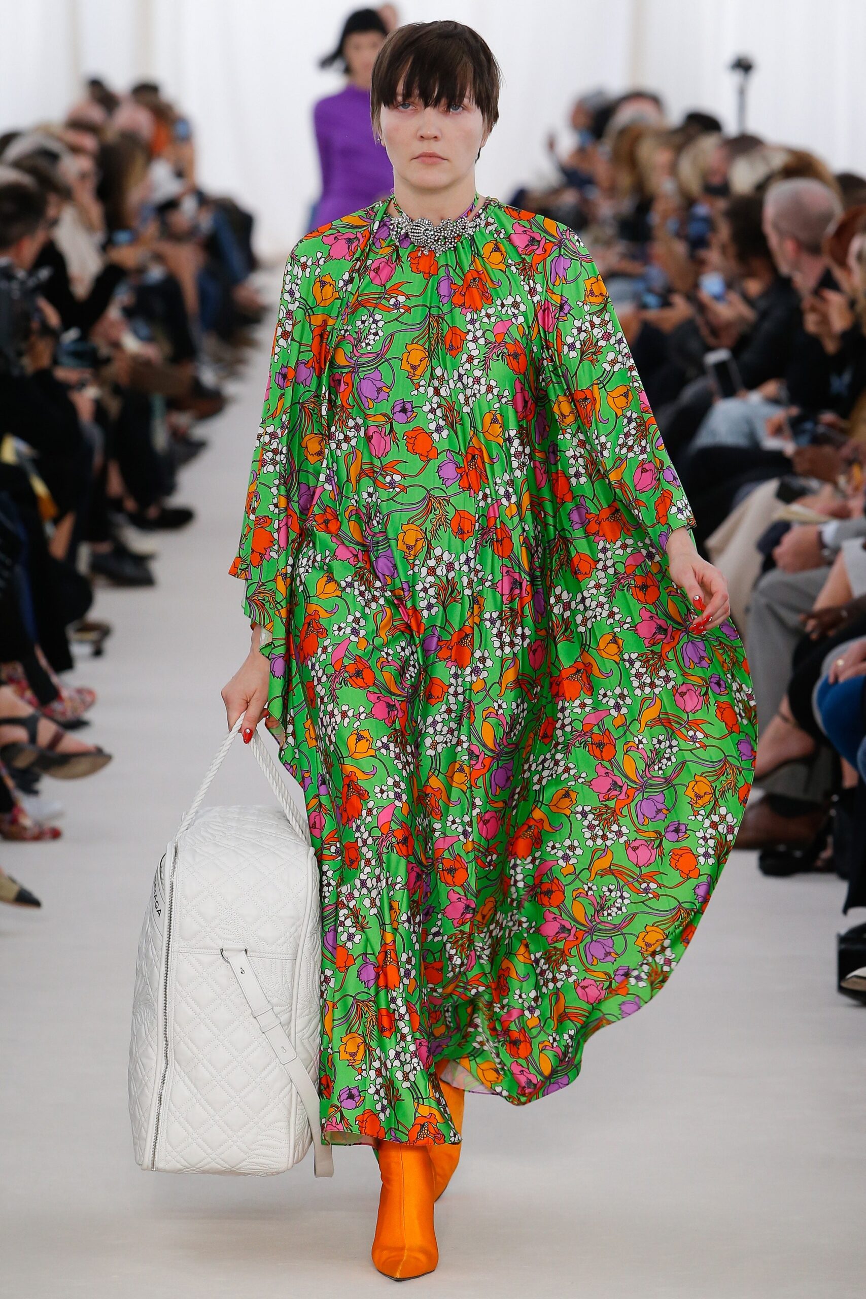 relaxed printed maxi dress