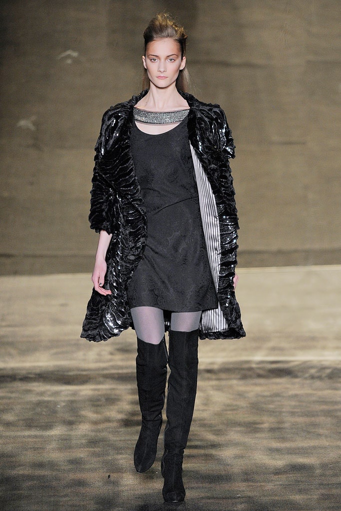 black velvet coat and dress
