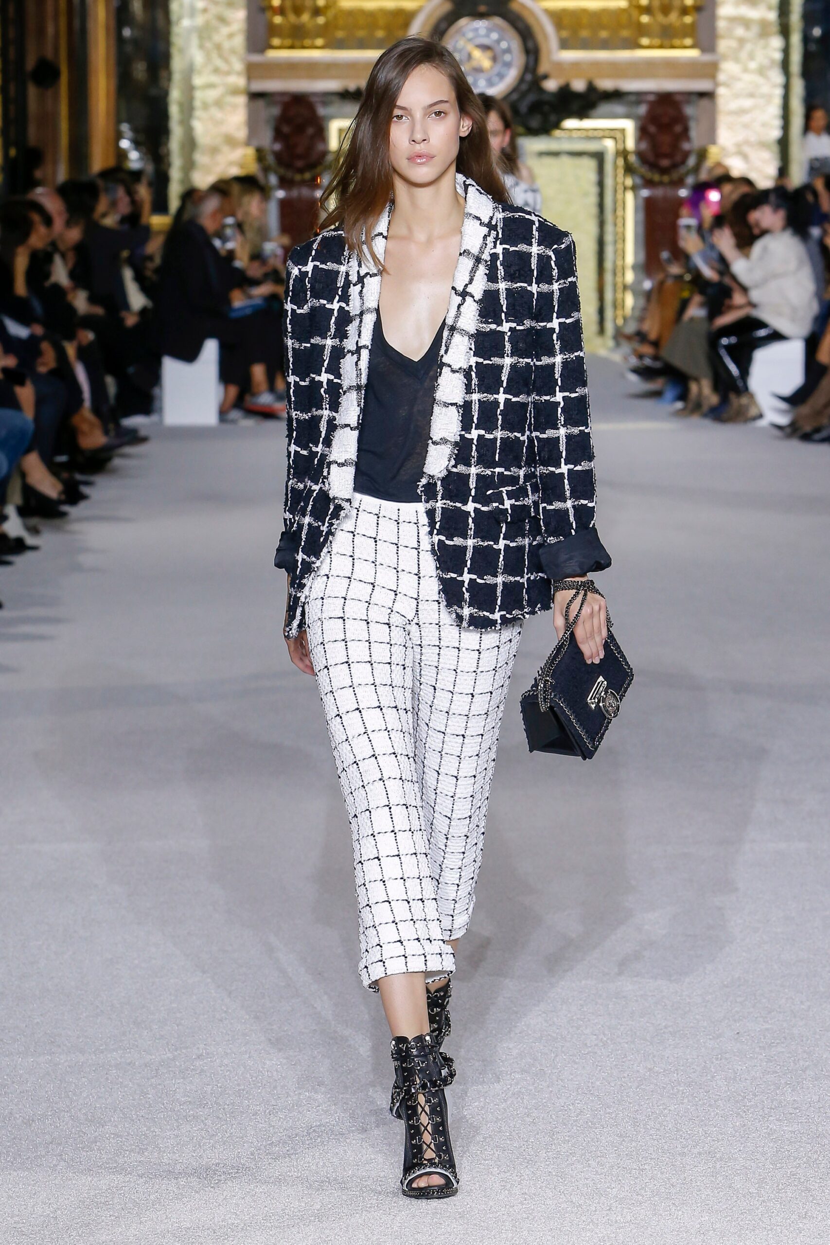 tailored black and white blazer outfit