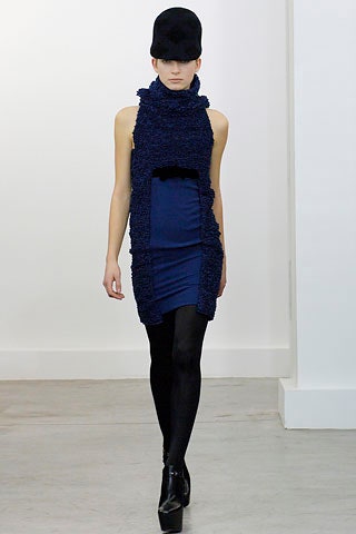 blue fitted sleeveless dress