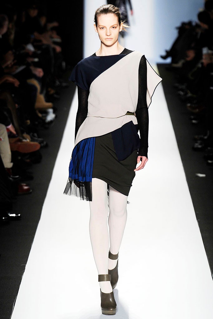 asymmetric gray and black midi dress