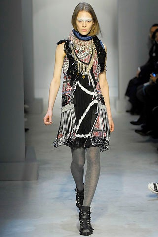 black cotton sleeveless v-neck fitted fringed embroidered dress