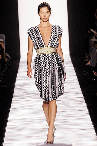 black and white zigzag dress
