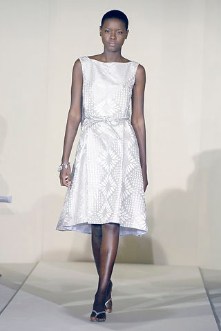 white silk sleeveless dress