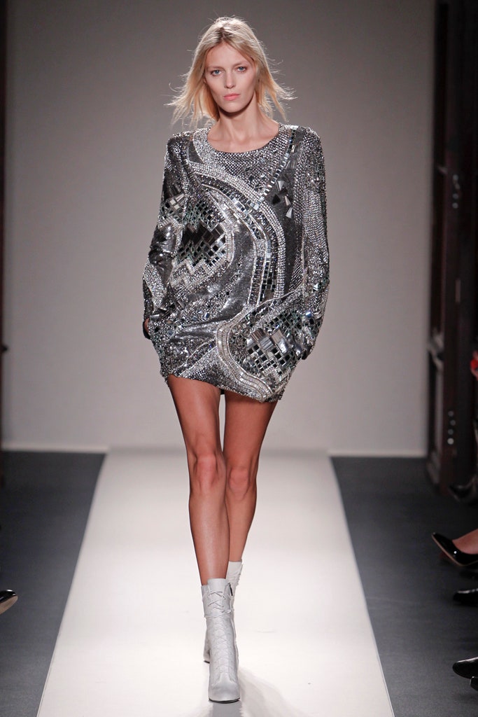 fitted silver sequin mini dress
