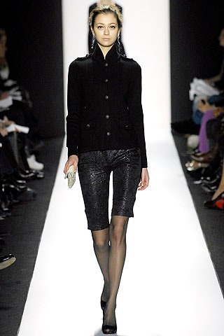 black fitted jacket and shorts