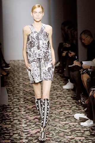 black and white printed mini dress