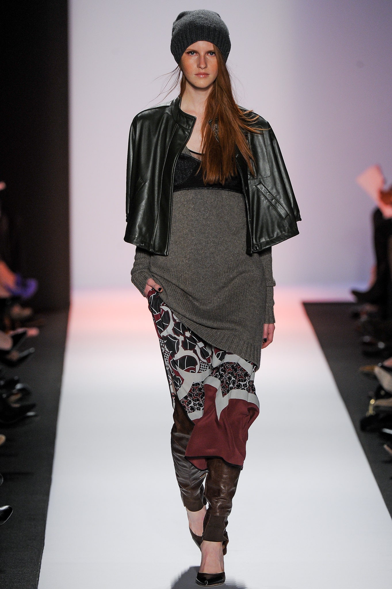 multi cotton asymmetric fitted skirt