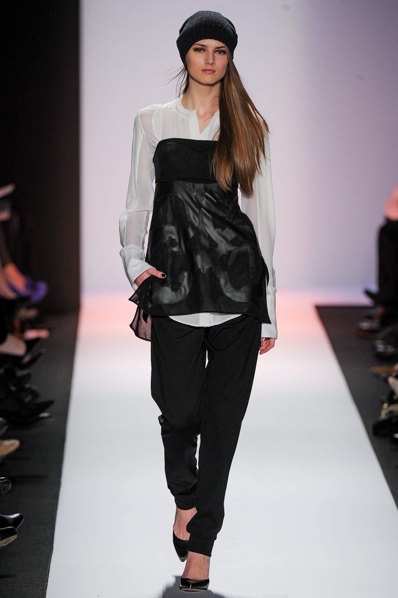 black and white layered outfit