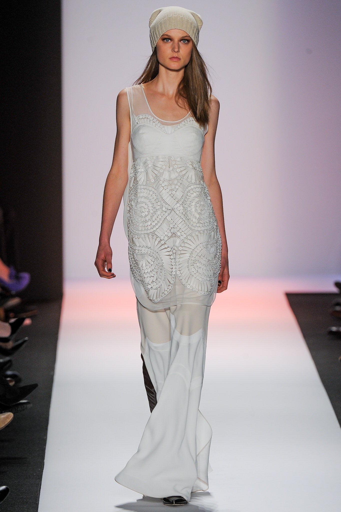 white embroidered sleeveless dress