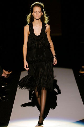 black silk sleeveless dress