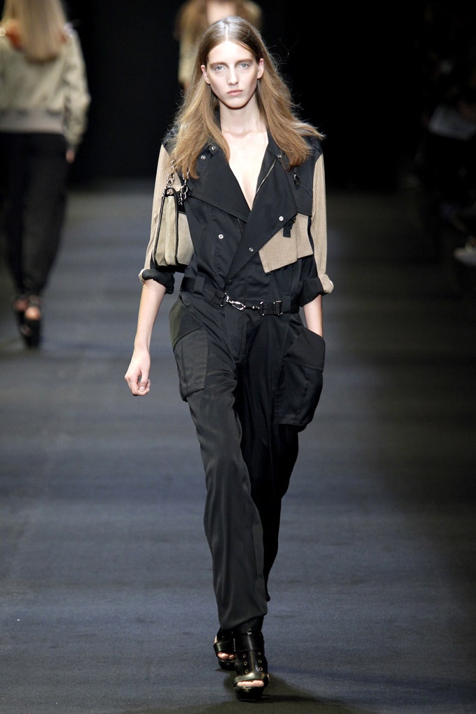 black and beige fitted jumpsuit