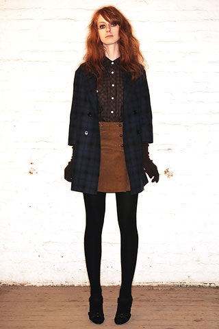 black and blue checked coat